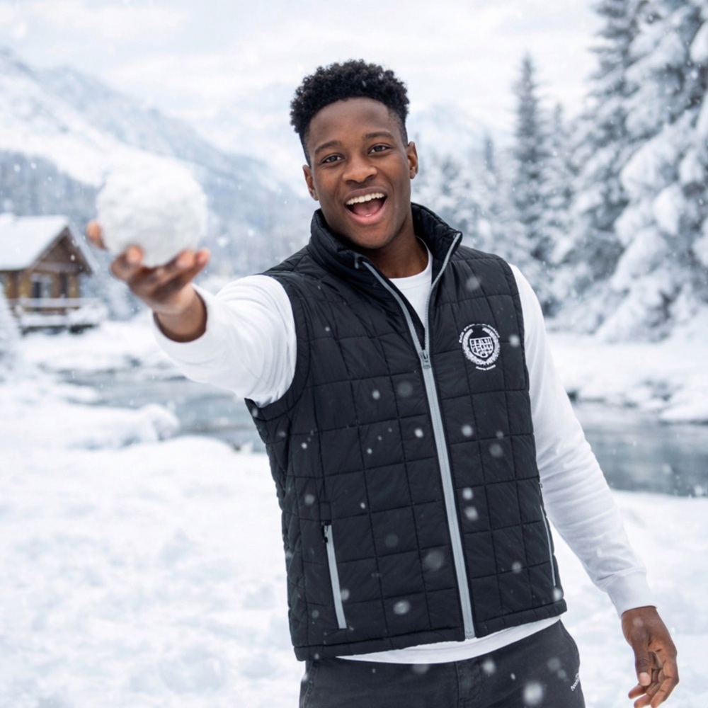 Charles River Apparel Black Quilted Men's Vest
